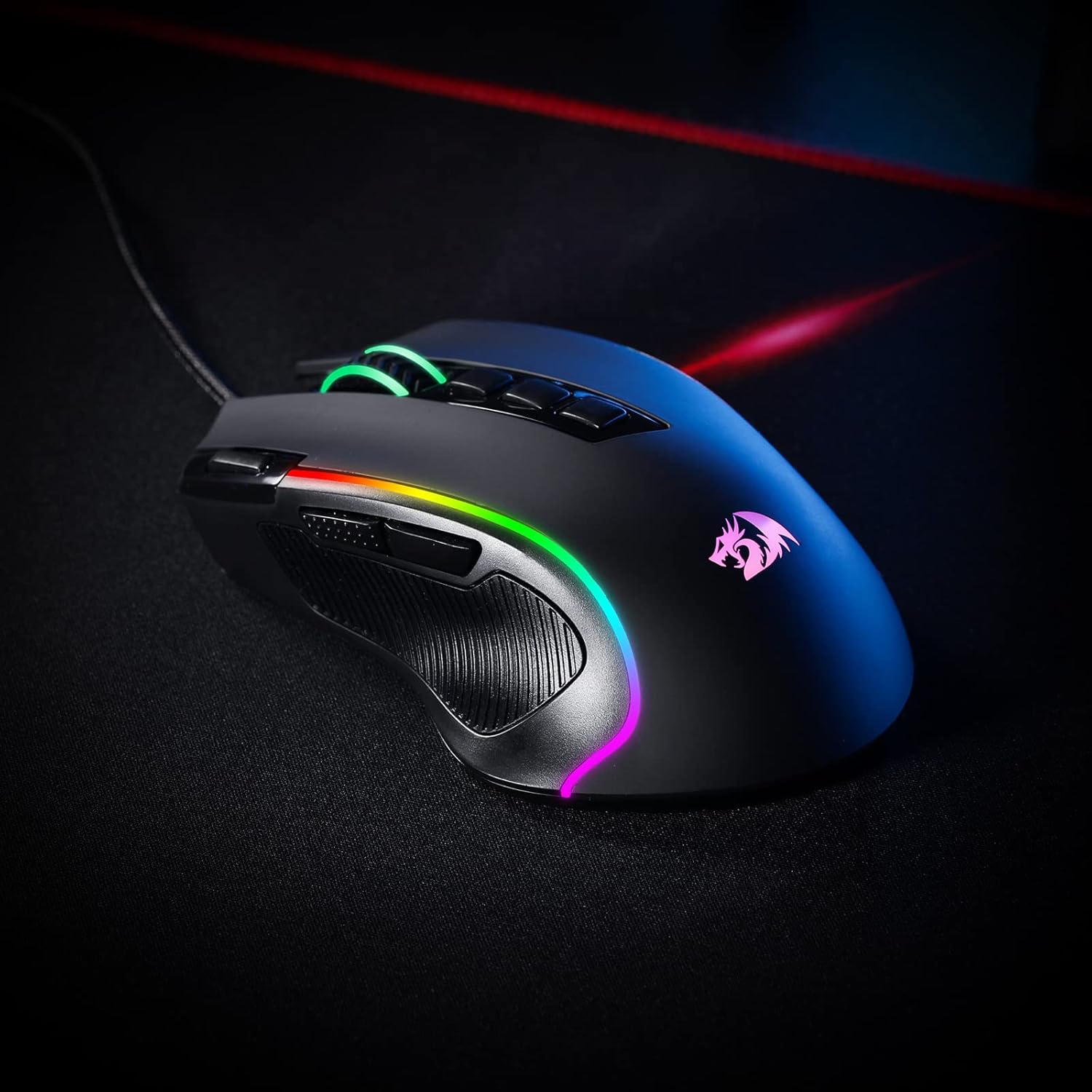 Redragon M612 Predator RGB Gaming Mouse, 8000 DPI Wired Optical Mouse with 11 Programmable Buttons & 5 Backlit Modes, Software Supports DIY Keybinds Rapid Fire Button - Image 9